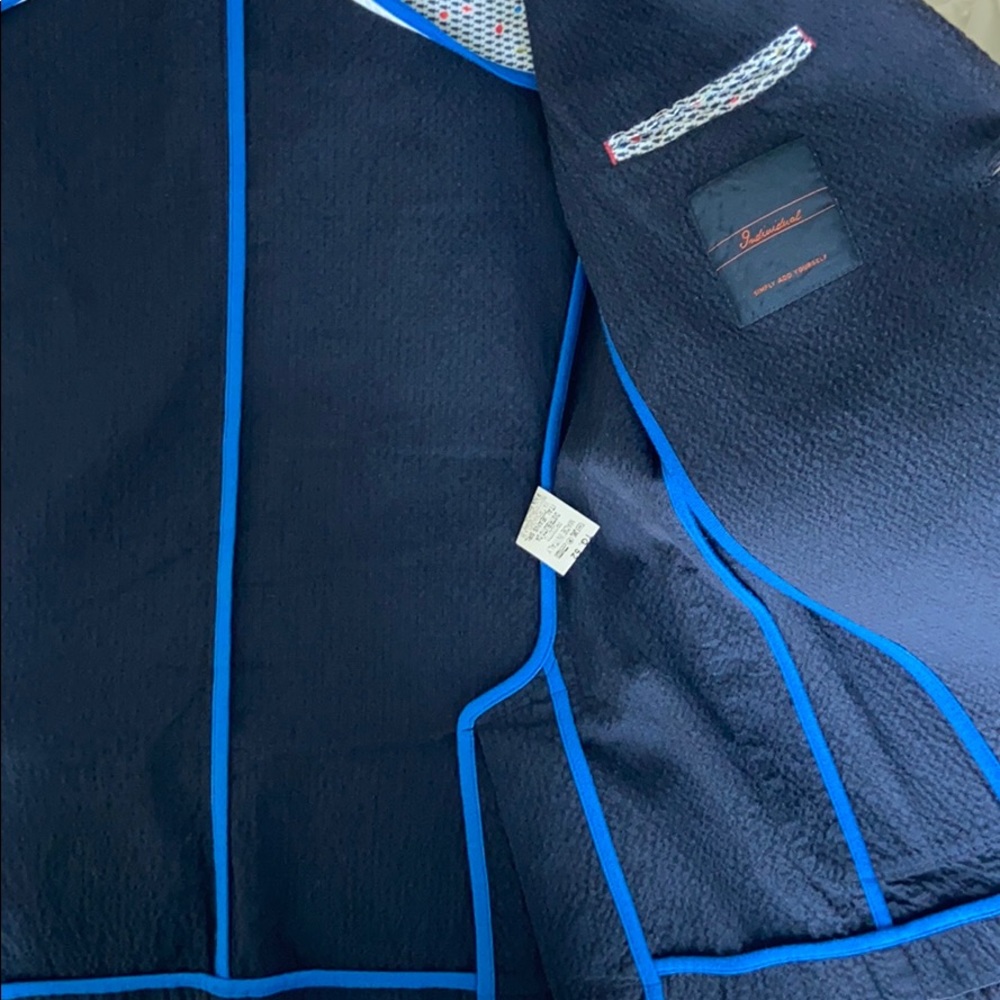 Individual Blue 2 Button Jacket - Picture 7 of 8